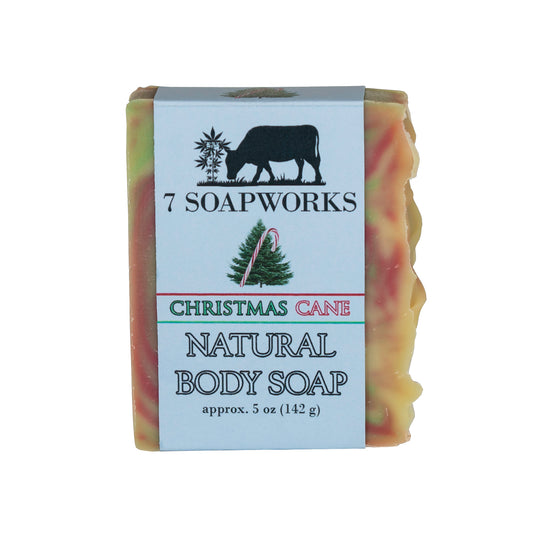 Natural Body Soap - Christmas Cane